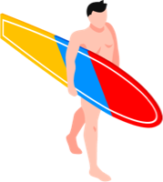 Guy carrying surfboard